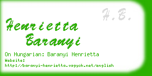 henrietta baranyi business card